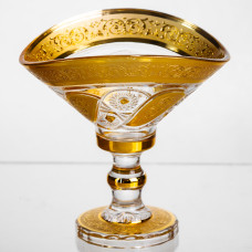 Конфетница стеклянная Bogema Gold 15 см