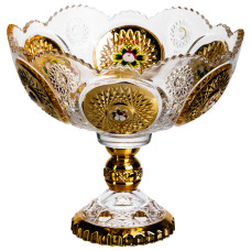 Ваза для фруктів скляна Gold Glass 22 см