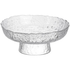 Фруктовниця на ніжці Ice Textured 20 см з крижаною текстурою скла