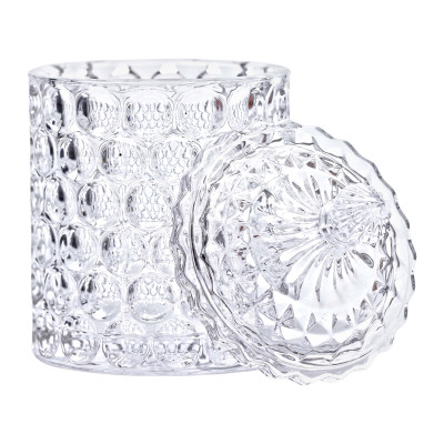 Цукерниця із кришталевого скла Crystal Imperial зі скляною кришкою15 см