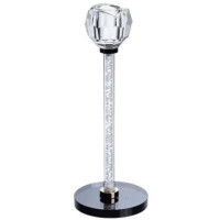 Підсвічник скляний Crystal Pillar 22 см на чорній основі