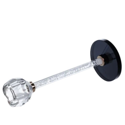 Подсвечник стеклянный Crystal Pillar 22 см на черном основании