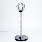 Підсвічник скляний Crystal Pillar 22 см на чорній основі