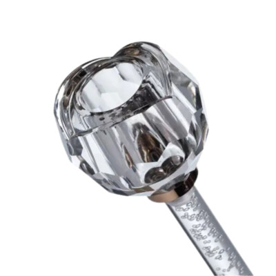 Подсвечник стеклянный Crystal Pillar 17 см на черном основании