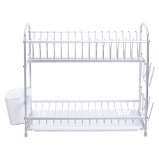 Сушилка для посуды двухъярусная 49*25*34 см
