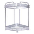 Полка для ванной комнаты угловая двухъярусная