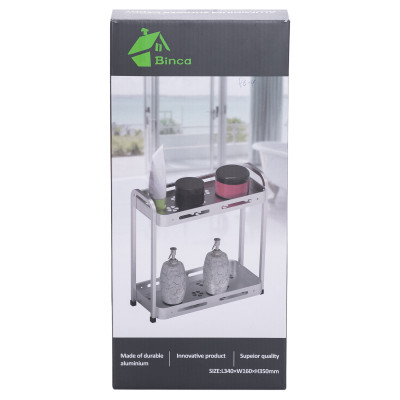 Полка для ванной комнаты двухъярусная Полка для ванной комнаты двухъярусная