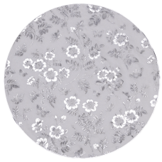 Коврик для сервировки стола Flowers 38 см, серебро