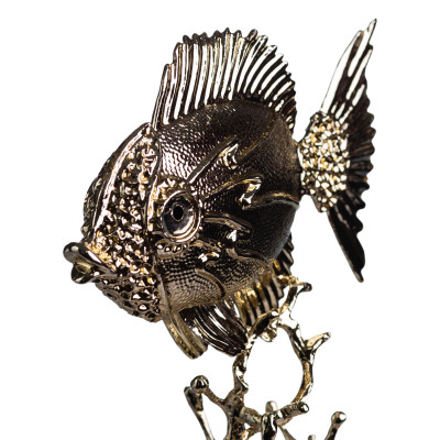Статуэтка Gold Fish 16*8*30 см металлическая