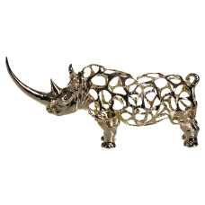 Статуэтка Rhinoceros 23*6*10 см металлическая, золото