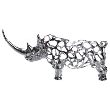 Статуэтка Rhinoceros 23*6*10 см металлическая, хром