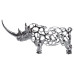 Статуэтка Rhinoceros 23*6*10 см металлическая, хром