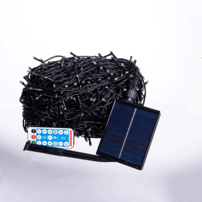 Гирлянда Нить уличная 1000 LED 100 м на солнечной батарее черная, синий Гирлянда Нить уличная 1000 LED 100 м на солнечной батарее черная, синий