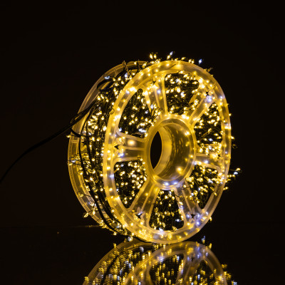 Гірлянда-нитка Роса Хвойна лапа 1500 LED 50 метрів зелена, жовтий Гірлянда-нитка Роса Хвойна лапа 1500 LED 50 метрів зелена, жовтий