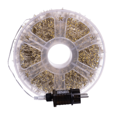 Гирлянда-нить Роса Хвойная лапа 3000 LED 100 метров белая нить, мультиколор