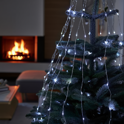 Гирлянда Конский хвост 600 LED 20 нитей длина 3 метра, белый