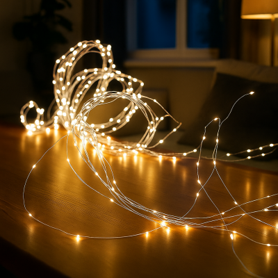 Гірлянда Кінський хвіст 600 LED 20 ниток довжина 3 метри, жовтий