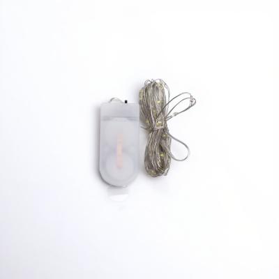 Гирлянда Роса нитка 50 LED длина 5 м на батарейках, желтый