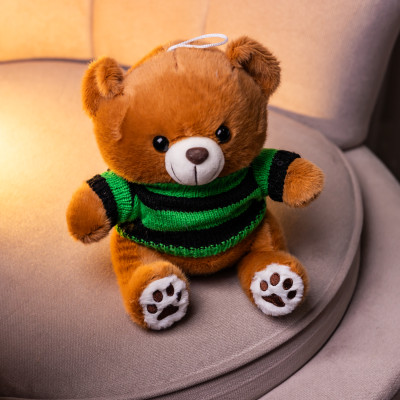 Игрушка-брелок Мишка в полосатом свитере 20 см