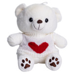 Іграшка-брелок Ведмедик у білому светрі 20 см, білий Іграшка-брелок Ведмедик у білому светрі 20 см, білий