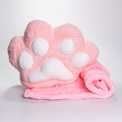 Іграшка-подушка з пледом та муфтою Лапка 40*40*25 см, рожевий Іграшка-подушка з пледом та муфтою Лапка 40*40*25 см, рожевий