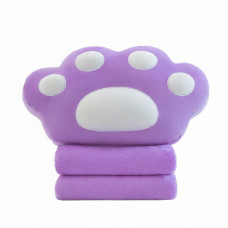 Подушка-игрушка 3в1 Лапка с пледом 170*110 см, фиолетовый