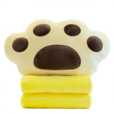 Подушка-игрушка 3в1 Лапка с пледом 170*110 см, желтый