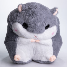 Мягкая игрушка Хомяк с пледом 110*160 см, серый