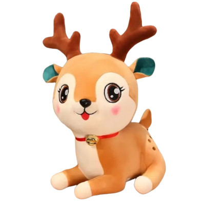 Подушка-игрушка 3в1 Бемби с пледом, коричневый