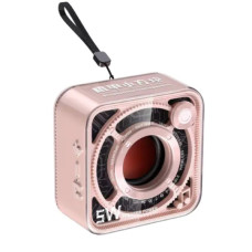 Портативна міні-колонка 5W BT/TF/USB/AUX 5 Вт, рожевий