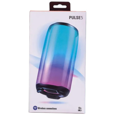 Портативна колонка Pulse 5 BT/TF/FM/AUX/USB з підсвіткою 8 Вт, білий