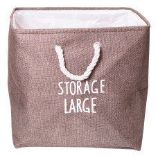 Корзина для белья текстильная 40*33*36 см, коричневый