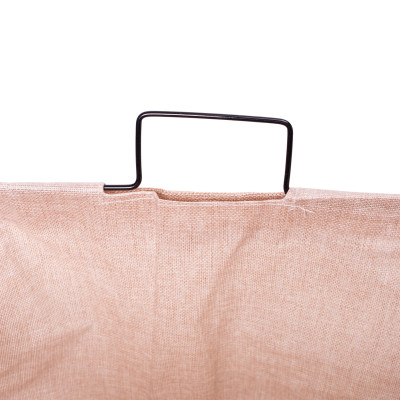 Кошик для білизни з алюмінієвим каркасом 36*32*52 см, бежевий