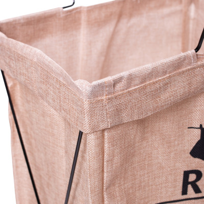 Кошик для білизни з алюмінієвим каркасом 36*32*52 см, бежевий