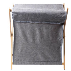 Корзина для белья 52*30*60 см с бамбуковым каркасом