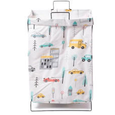 Корзина для белья текстильная 36*30*55 см с металлическим каркасом