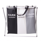 Корзина для белья текстильная на 3 секции 65*40*58 см