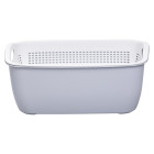 Корзина для мытья овощей и фруктов пластиковая 32*23*13 см, серый
