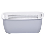 Корзина для мытья овощей и фруктов пластиковая 32*23*13 см, серый Корзина для мытья овощей и фруктов пластиковая 32*23*13 см, серый