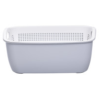Корзина для мытья овощей и фруктов пластиковая 32*23*13 см, серый