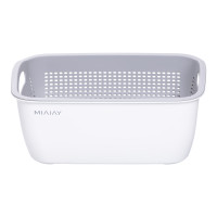 Кошик для миття овочів та фруктів MIAIAY пластиковий 29,5*21*11 см, білий