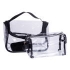 Набор косметичек прозрачных 2 штуки 23*14.5*17 см/ 18*8*10.5 см водонепроницаемые