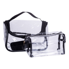 Набор косметичек прозрачных 2 штуки 23*14.5*17 см/ 18*8*10.5 см водонепроницаемые