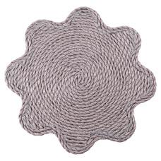 Коврик для сервировки стола Rattan 38 см, серый