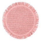 Коврик для сервировки стола Fringe 38 см, пыльная роза