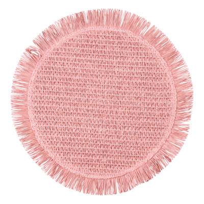 Коврик для сервировки стола Fringe 38 см, пыльная роза