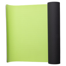 Коврик для йоги 173*58 см полиэстер + хлопок, зеленый