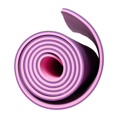 Коврик для йоги 173*58 см полиэстер + хлопок, фиолетовый