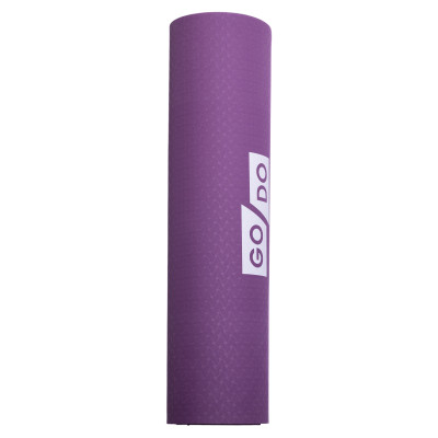 Коврик для йоги 173*58 см полиэстер + хлопок, фиолетовый