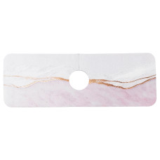 Килимок під змішувач вологовбираючий 37,5*13 см, рожевий з сірим